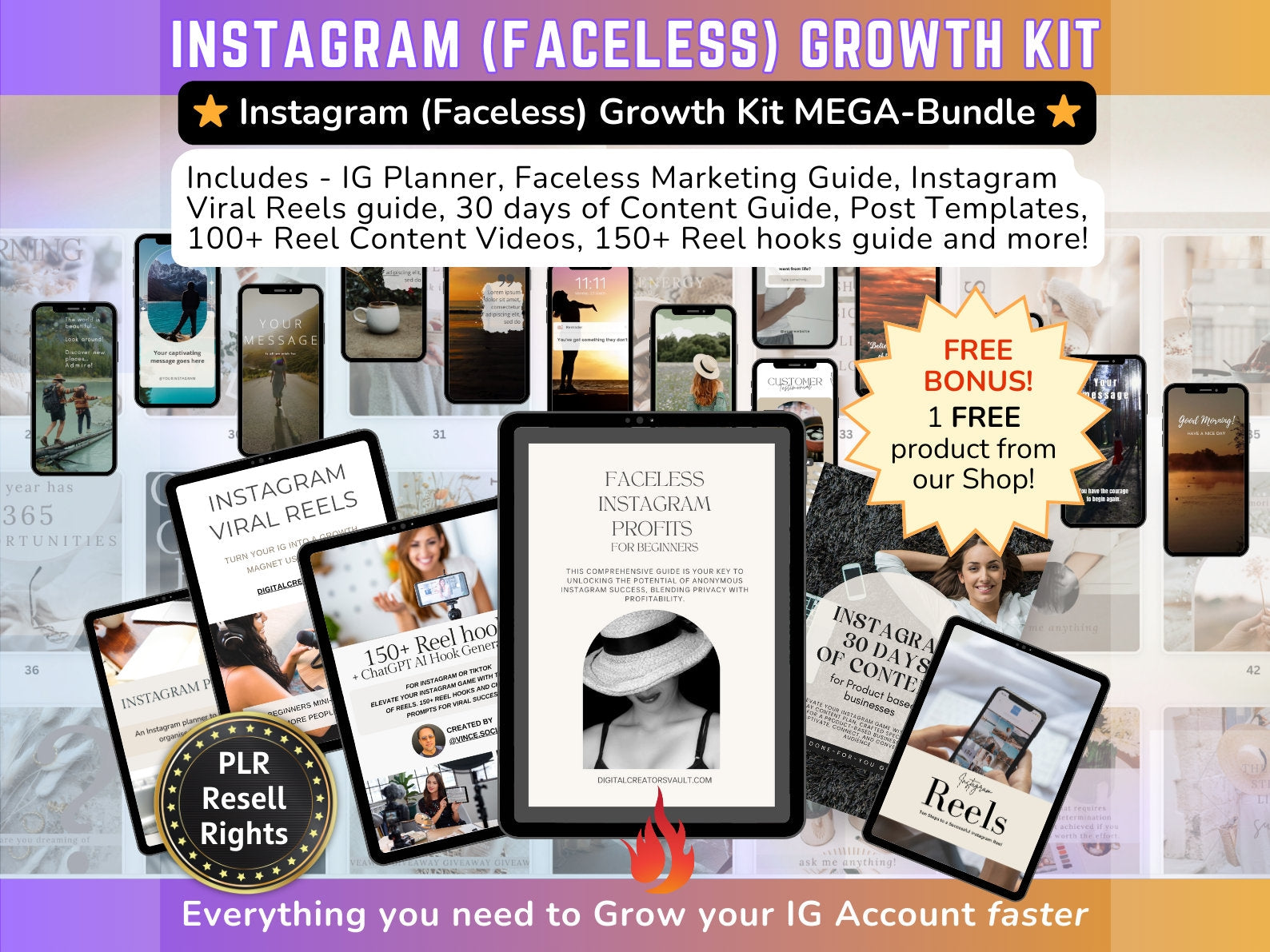 Inst Style Guide Examples Faceless Instagram Growth Kit MEGA-Bundle: Instagram mini-guides, Inst ...